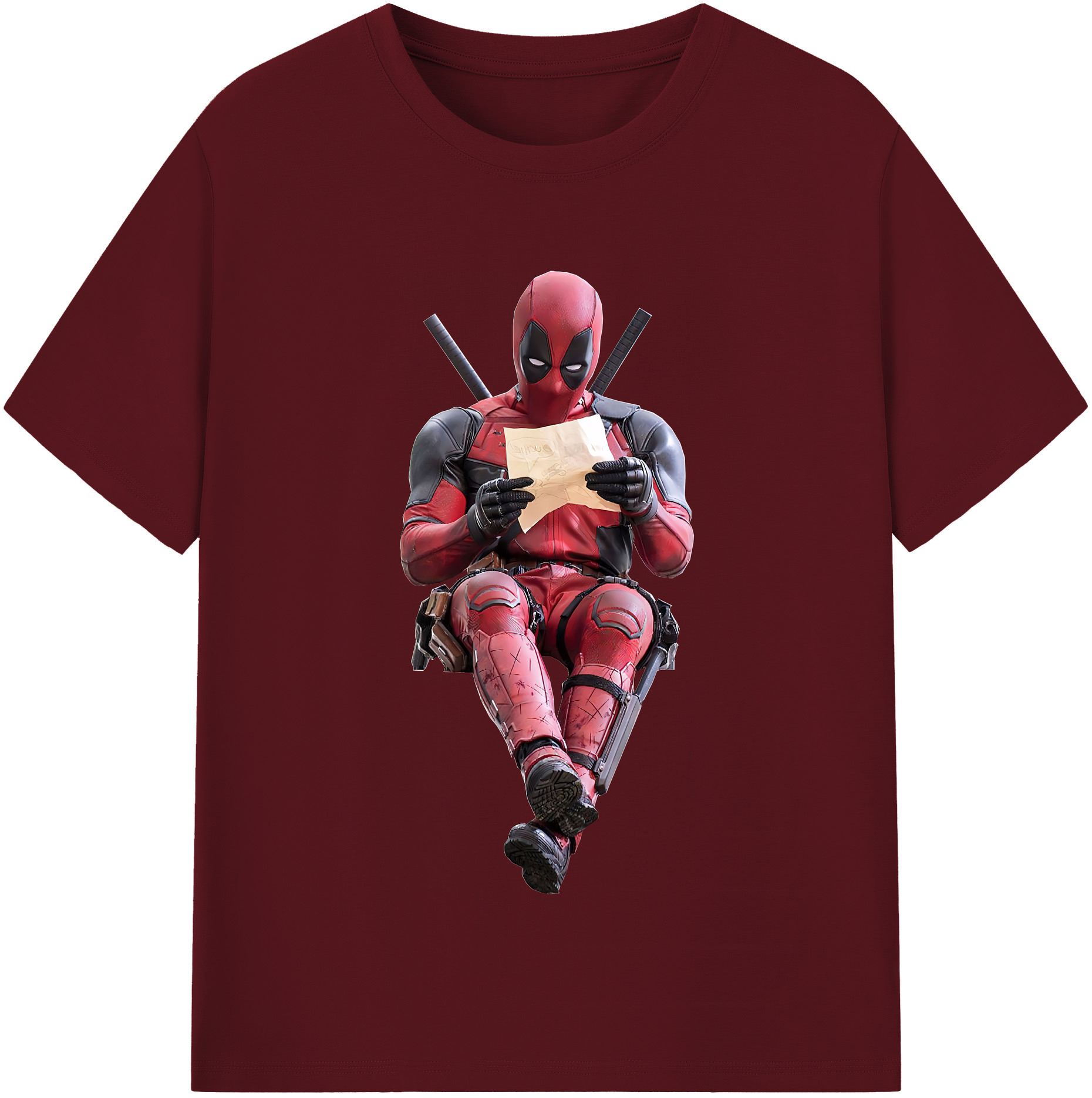 （画像用） Deadpool デッドプール 綿100％半袖Tシャツ（フロントプリント）